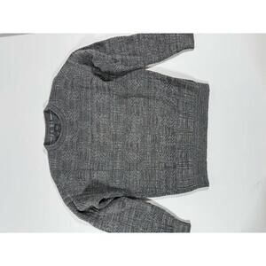 Oscar de la Renta Gray Textured Knit Sweater M Made in USA